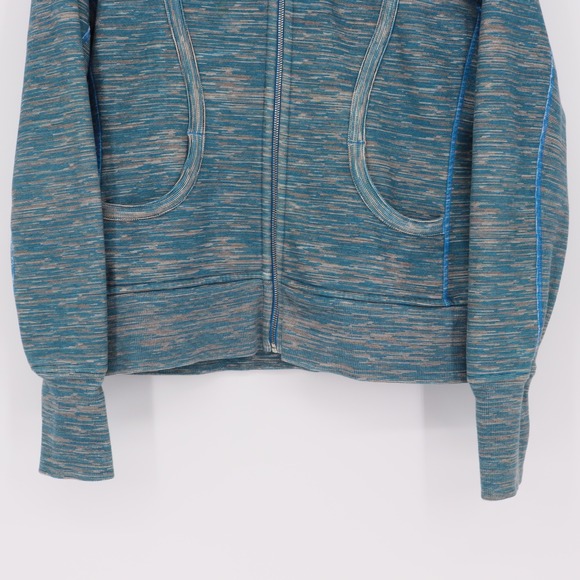 Lululemon Scuba Hoodie Sz 12 Wee Are From Space Printed Polar Cream Blue Sporty - Picture 3 of 7